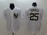 Yankees 25 Gleyber Torres White 2018 Memorial Day Cool Base Stitched Baseball Jerseys,baseball caps,new era cap wholesale,wholesale hats